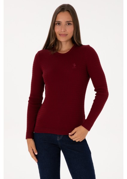 Kadın Bordo Kazak /triko 50307763-VR014