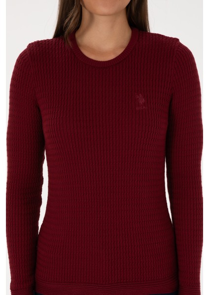 Kadın Bordo Kazak /triko 50307763-VR014