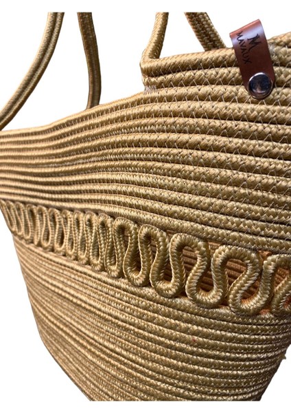 Hasır Jüt Kadın Omuz Çantası, %100 El Yapımı, Pamuk, Vegan, Jüt Hasır Plaj Çantası fiyatları