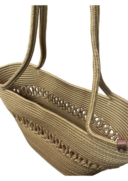 Hasır Jüt Kadın Omuz Çantası, %100 El Yapımı, Pamuk, Vegan, Jüt Hasır Plaj Çantası modelleri