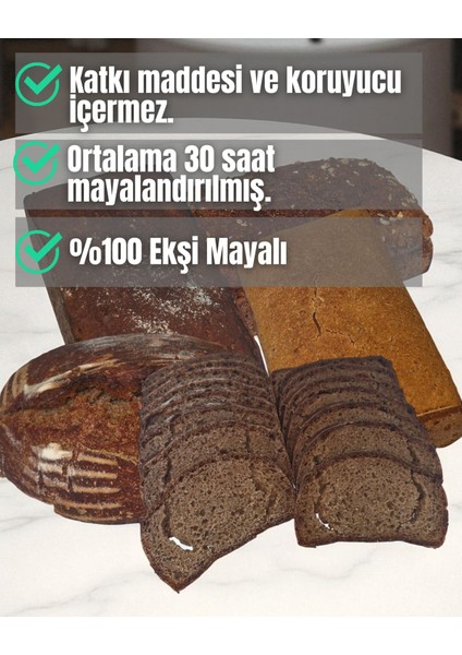 %100 Ekşi Mayalı Artizan Köy Ekmeği fırsatları