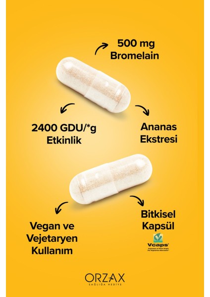 Bromelain 500 Mg 30 Kapsül modelleri