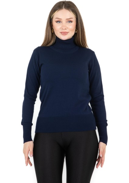 Balıkçı Yaka Basic Kazak Lacivert fırsatları