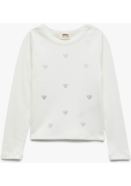 Ekru Kız Çocuk Sweatshirt 6WKG10034AK