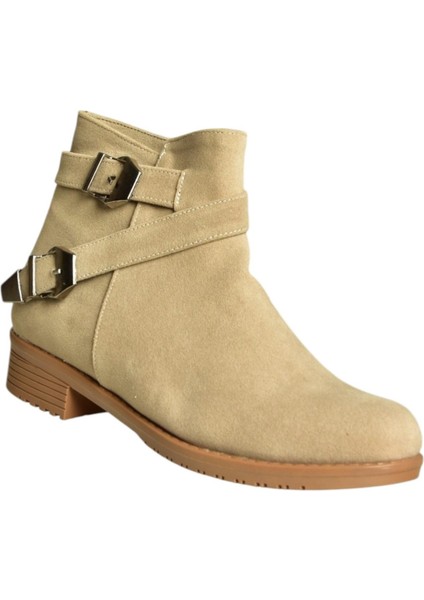 A726193402 Bej Süet Kadın Bot indirimleri