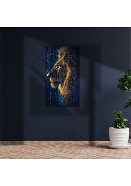 Uv Digital Baskı Cam Tablo Karizmatik Aslan Kral Tablosu Yeni Nesin Tablo Aslan fiyatları