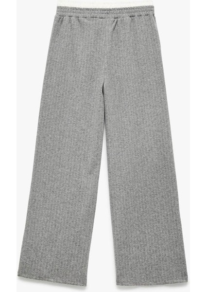 Lastikli Viskon Karışımlı Gri Kız Çocuk Pantolon 6WKG40030AK fiyatları