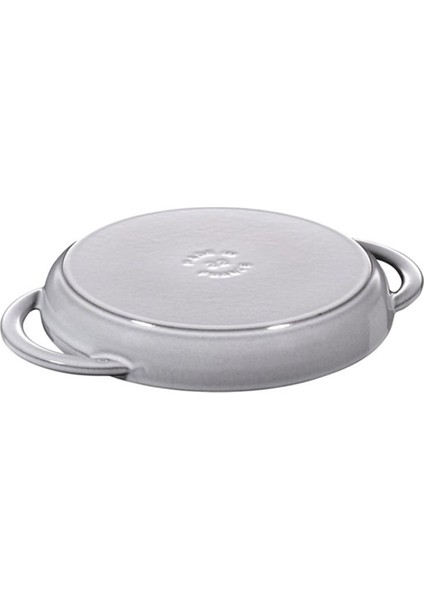 Döküm Izgara Yuvarlak Çift Kulplu 26 cm Gri