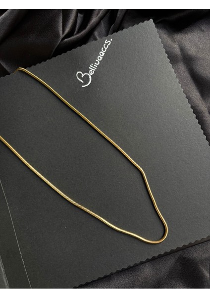 Yuvarlak Yılan Italyan Zincir Paslanmaz Çelik Kolye