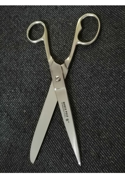 Marco Polo Profesyonel Çelik Terzi Makası No:8-Gümüş indirimleri