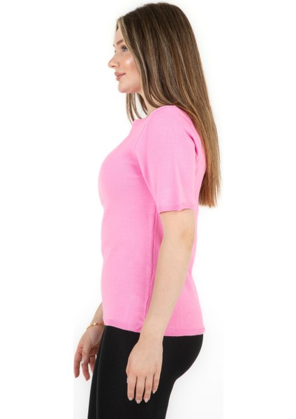 Kısa Kollu Kazak Pembe fırsatları