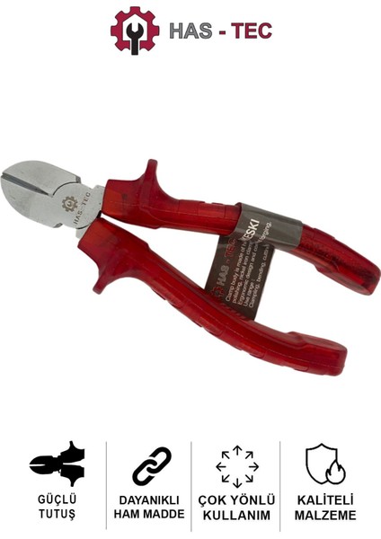 Yankeski 6" (160MM) | Şeffaf Plastik Kaplamalı Çelik, Keskin ve Dayanıklı Kesim