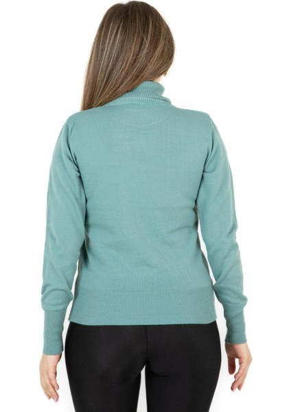 Balıkçı Yaka Basic Kazak Mint indirimleri