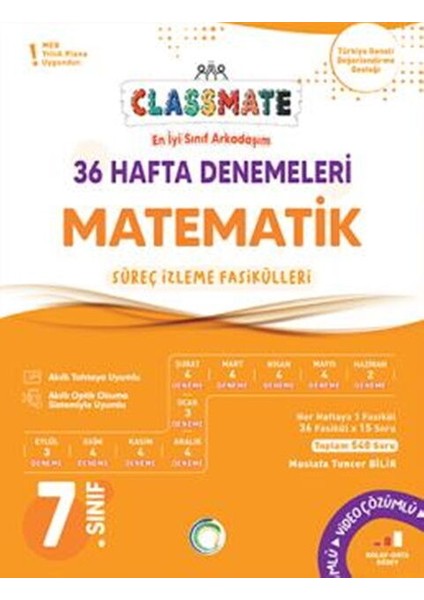 Okyanus 2026 7. Sınıf Matematik Classmate 36 Hafta Denemeleri