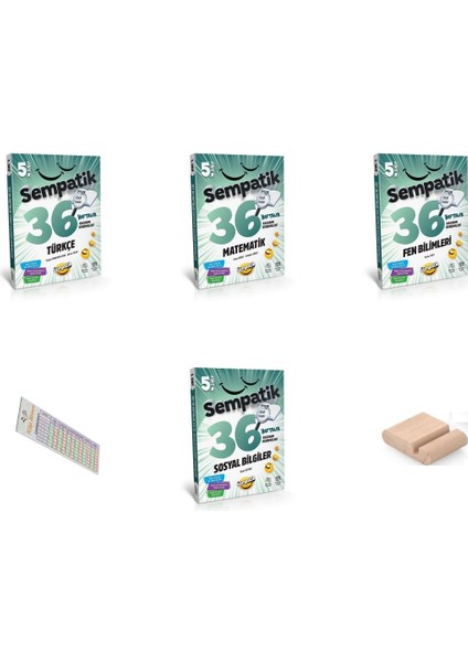 5. Sınıf Sempatik Haftalık Deneme Türkçe + Matematik + Fen+Sosyal 2025-2026 +Telefon Tutucu+Çözüm Ayracı