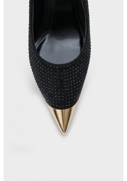 Olivia Taşlı Sivri Metal Burunlu Orta Topuklu Saten Abiye Stiletto fırsatları