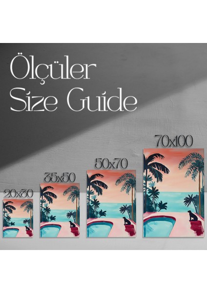 Havuz Başında Köpek Illüstrasyonu Tablosu modelleri