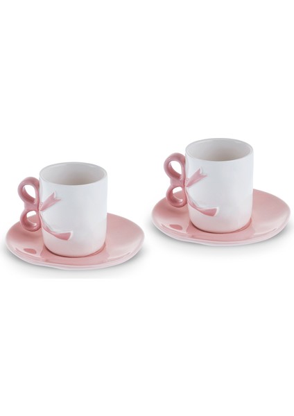 Ribbon 2 Kişilik Kahve Fincanı 110 ml Pembe indirimleri