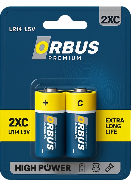 C Boy (Orta Boy) LR14 Alkalin Pil – 1.5V