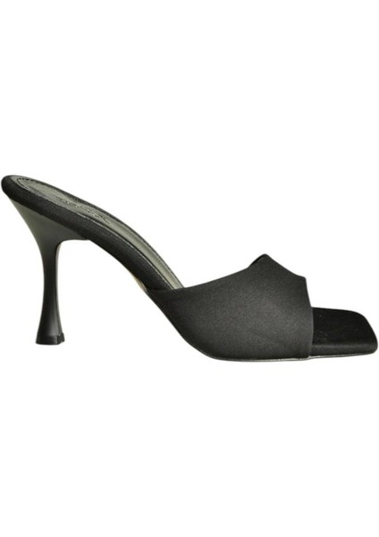 U590149604 Siyah Kumaş Topuklu Kadın Terlik indirimleri