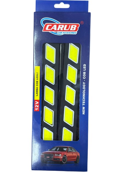 Gündüz Far Cob LED Beyaz Elastik 12V 2 Adet Fiyatı BR432 30 02
