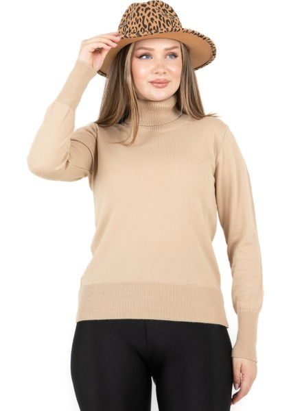 Balıkçı Yaka Basic Kazak Bej fiyatları