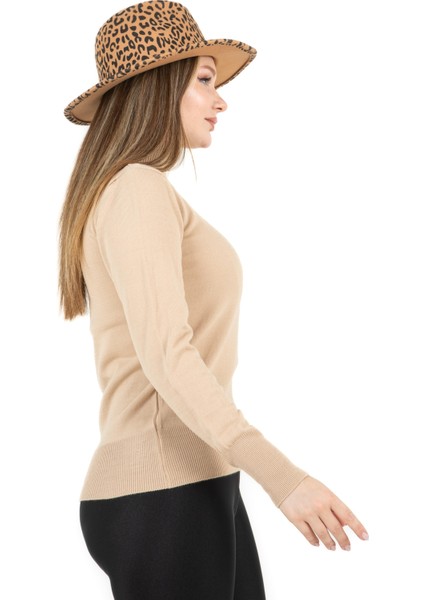 Balıkçı Yaka Basic Kazak Bej fırsatları