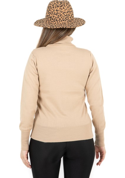 Balıkçı Yaka Basic Kazak Bej indirimleri