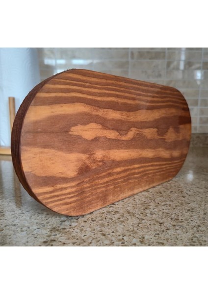 Oval Sunum Tahtası - Koyu Renk - 25 x 12 cm fiyatları