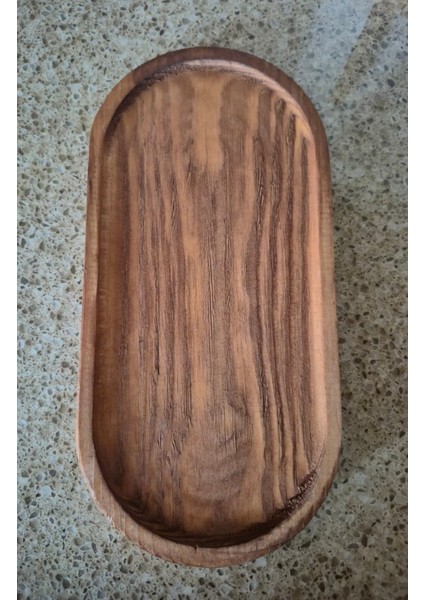 Oval Sunum Tahtası - Koyu Renk - 25 x 12 cm modelleri