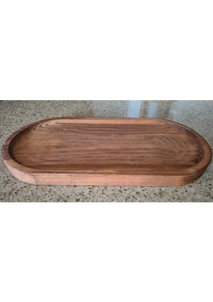 Oval Sunum Tahtası - Koyu Renk - 25 x 12 cm fırsatları