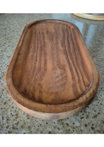 Oval Sunum Tahtası - Koyu Renk - 25 x 12 cm indirimleri