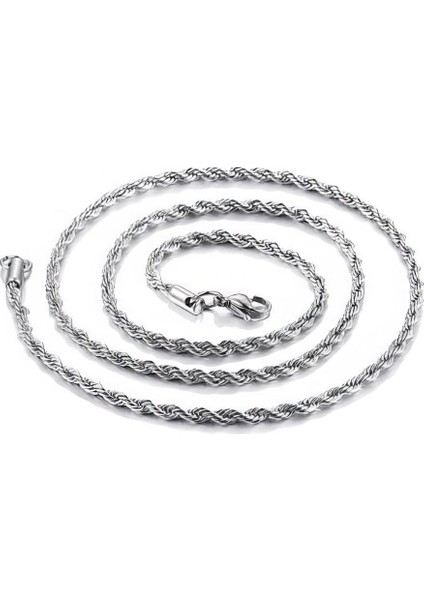 Burgu Kıvrık Model 3 mm 60 cm Erkek Bijuteri Zincir EY32