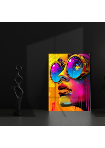 Uv Digital Baskı Modern Kadın Cam Tablosu modelleri