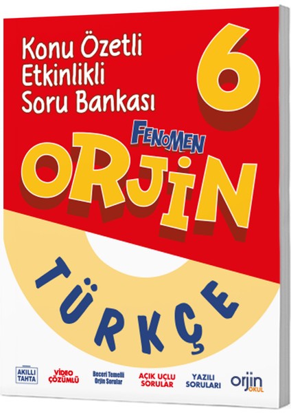 Orjin Okul 2026 6. Sınıf Türkçe Konu Özetli Soru Bankası Güncel Müfredat