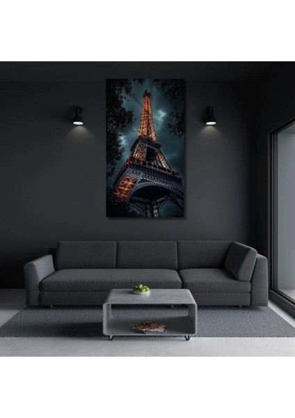 Uv Digital Cam Tablo Paris Paris Sokakları Eyfel Kulesi Yeni Nesil Duvar Tablosu