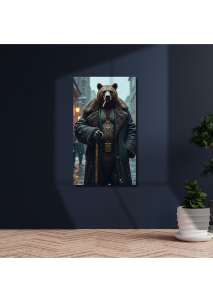 Uv Digital Baskı Ayı Desenli Cam Tablo fiyatları