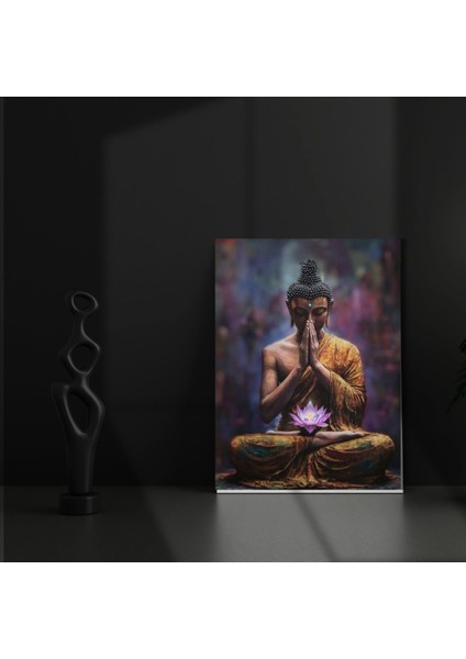 Uv Digital Baskı Budda Desenli Cam Duvar Tablosu Ofis Ev modelleri