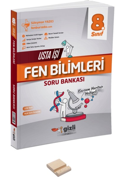 Lgs 8. Sınıf Usta Işi Fen Soru Bankası ve Telefon Standı