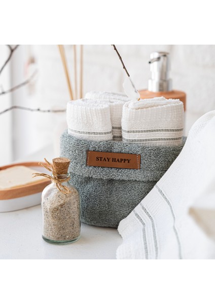 Home Daily 4 Lü Havlu Seti 30X50 Cm-Yeşil