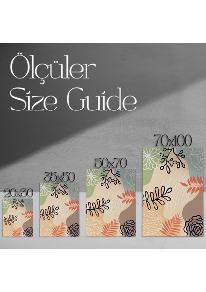 Soyut Botanik Desen Tablosu modelleri