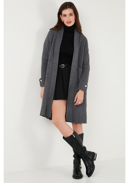 % 100 Akrilik Triko Örme Uzun Hırka Bayan Hırka 4615212