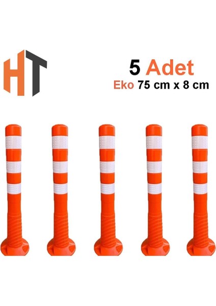 75 cm Eko, Trafik Delinatörü Seti, Esnek Duba 5 Adet