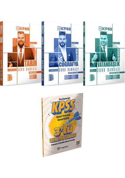 2026 Kpss Tarih Coğrafya Vatandaşlık Tamamı Çözümlü Soru Bankası - 3 Deneme