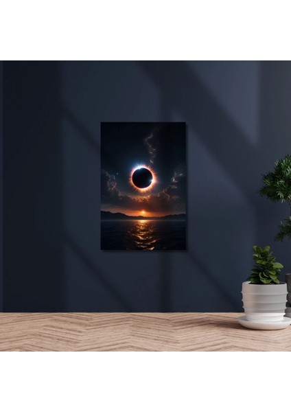 Uv Digital Baskı Cam Modern Tablo Güneş Tutulması Ay Işığı Gece Astroloji Tabirleri modelleri