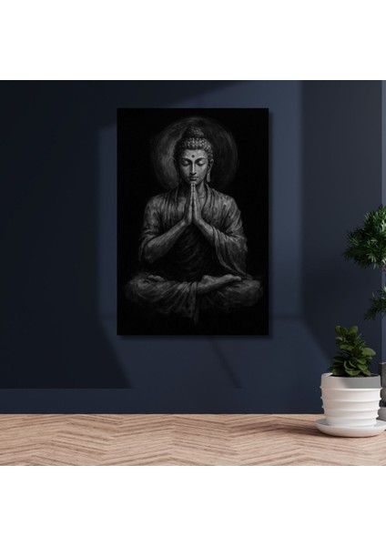 Uv Digital Baskı Budda Desenli Cam Duvar Tablo Ofis Ev Tablosu