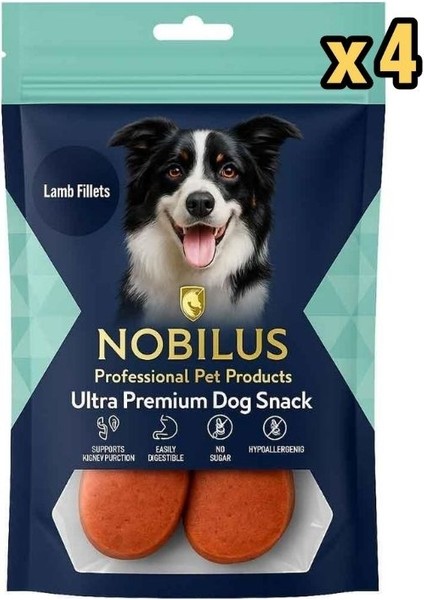 Köpek Ödül Maması Kuzu Etli Dilimler 80 gr x 4 Adet