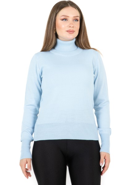 Balıkçı Yaka Basic Kazak Mavi fiyatları