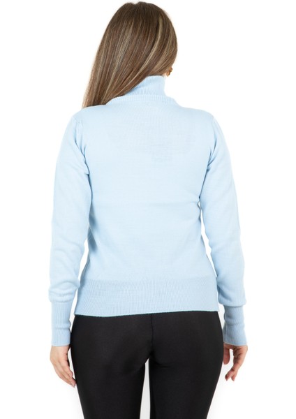 Balıkçı Yaka Basic Kazak Mavi fırsatları