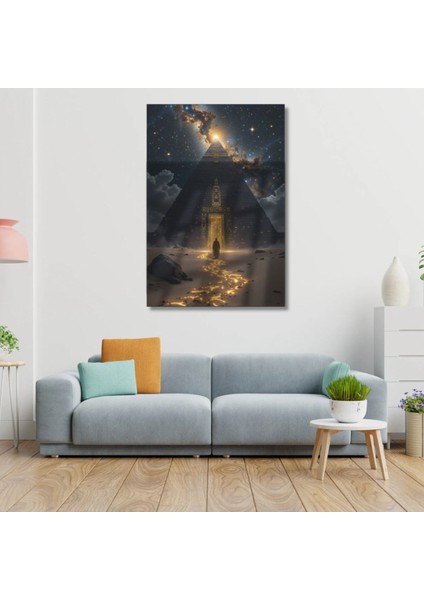 Uv Digital Baskı Cam Tablo Piramit Tablosu Çöl Geçiş Kapısı Astroloji Terimler Piramit fiyatları